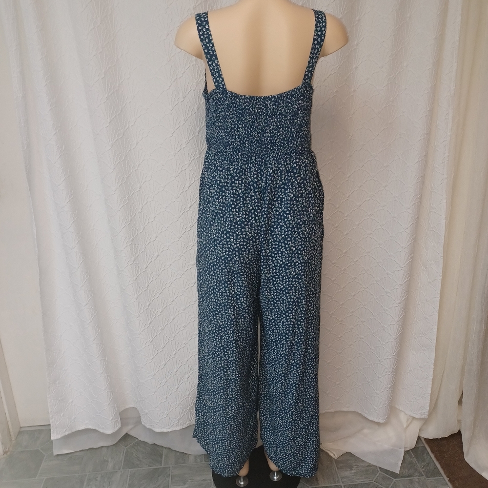 DAKOTOO women 2XL Blue Floral Women's Jumpsuit - Picture 10 of 16